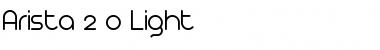 Download Arista 2.0 Light Regular Font Title Preview
