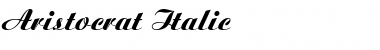Download Aristocrat Italic Font Title Preview