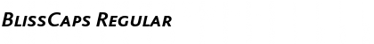 Download BlissCaps Regular Font Title Preview