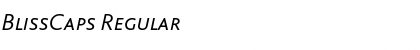 Download BlissCaps Regular Font Title Preview