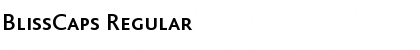 Download BlissCaps Regular Font Title Preview