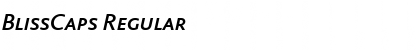 Download BlissCaps Regular Font Title Preview