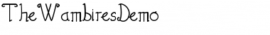 Download The Wambires Demo Regular Font