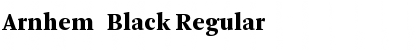 Download Arnhem-Black Regular Font Title Preview