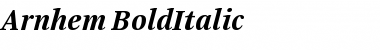Download Arnhem-BoldItalic Regular Font Title Preview