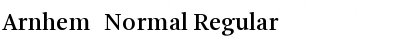 Download Arnhem-Normal Regular Font Title Preview