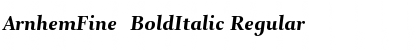Download ArnhemFine-BoldItalic Regular Font Title Preview