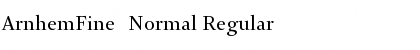 Download ArnhemFine-Normal Regular Font Title Preview