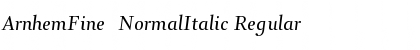 Download ArnhemFine-NormalItalic Regular Font Title Preview