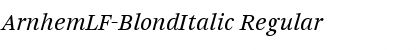 Download ArnhemLF-BlondItalic Regular Font Title Preview