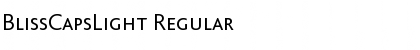 Download BlissCapsLight Regular Font Title Preview