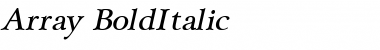 Download Array BoldItalic Font Title Preview