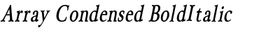 Download Array Condensed BoldItalic Font Title Preview