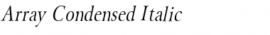 Download Array Condensed Italic Font Title Preview