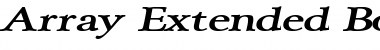 Download Array Extended BoldItalic Font Title Preview