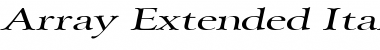 Download Array Extended Italic Font Title Preview