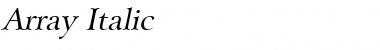 Download Array Italic Font Title Preview