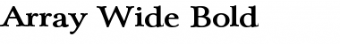 Download Array Wide Bold Font Title Preview