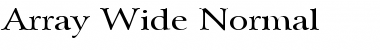 Download Array Wide Normal Font Title Preview