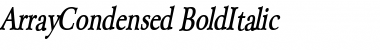 Download ArrayCondensed BoldItalic Font Title Preview