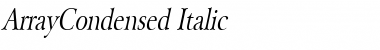 Download ArrayCondensed Italic Font Title Preview