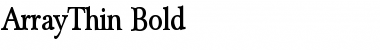 Download ArrayThin Bold Font Title Preview