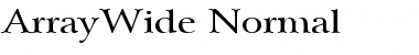 Download ArrayWide Normal Font Title Preview