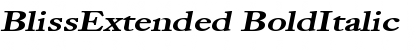 Download BlissExtended BoldItalic Font Title Preview