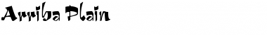 Download Arriba Plain Font Title Preview