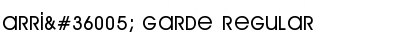 Download Arri貥 Garde Regular Font Title Preview
