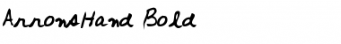 Download ArronsHand Bold Font Title Preview