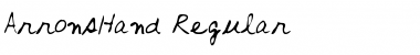Download ArronsHand Regular Font Title Preview