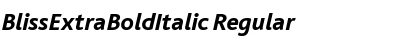 Download BlissExtraBoldItalic Regular Font Title Preview
