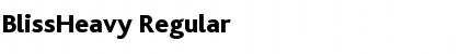 Download BlissHeavy Regular Font Title Preview
