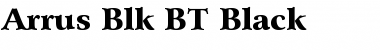 Download Arrus Blk BT Black Font Title Preview