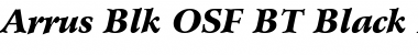 Download Arrus Blk OSF BT Black Italic Font Title Preview