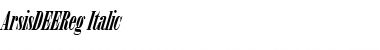 Download ArsisDEEReg Italic Font Title Preview