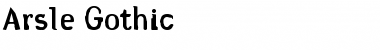 Download Arsle Gothic Regular Font Title Preview