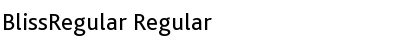 Download BlissRegular Regular Font Title Preview