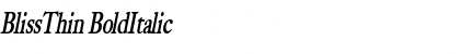 Download BlissThin BoldItalic Font Title Preview
