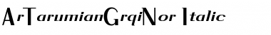 Download ArTarumianGrqiNor Italic Font Title Preview