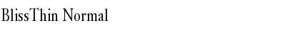 Download BlissThin Normal Font Title Preview