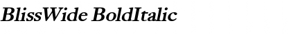 Download BlissWide BoldItalic Font Title Preview