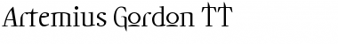 Download Artemius Gordon TT Regular Font Title Preview