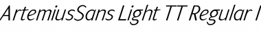 Download ArtemiusSans Light TT Regular Italic Font Title Preview