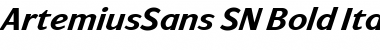 Download ArtemiusSans SN ItalicBold Font Title Preview