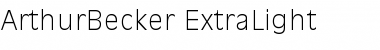 Download ArthurBecker-ExtraLight Regular Font Title Preview