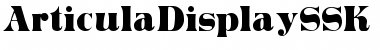 Download ArticulaDisplaySSK Regular Font Title Preview