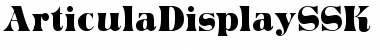 Download ArticulaDisplaySSK Regular Font Title Preview