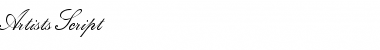 Download Artists Script Regular Font Title Preview